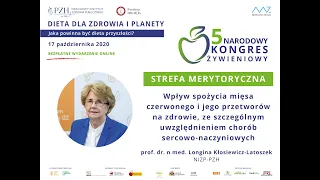 Prof. Longina Kłosiewicz-Latoszek: wykład "Wpływ spożycia mięsa czerwonego (...) na zdrowie"