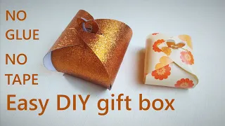 DIY Gift box - NO templates !  ANY SIZE !  No glue paper gift box