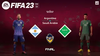 FIFA 23 - Argentina Vs Saudi Arabia - FIFA World Cup 2022 Qatar Final | PC Gameplay