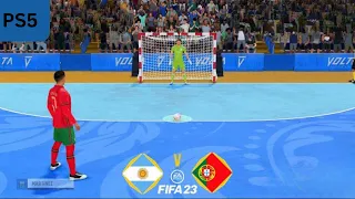 FIFA 23 | Argentina vs Portugal | Penalty Shootout Futsal | Messi vs Ronaldo - Gameplay | PS5