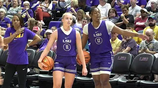 LSU defending national champion women's basketball team, first practice