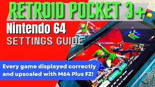 Retroid Pocket 3+ N64 Settings Guide & Gameplay | M64Plus FZ | Nintendo | Android | Retro Gaming