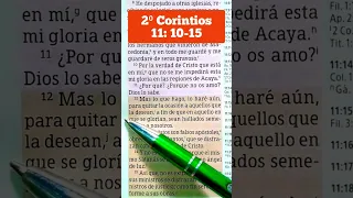 #audiobiblia #lecturabíblica #Biblia #iglesia 2 Corintios 11:10-15. ángel, falsos, apóstoles, satana