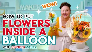 How to Put Flowers Inside a Balloon: Hand Held or HUGE Flower Balloon Bouquet Tutorial