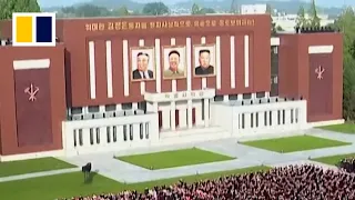 Kim Jong-un portraits displayed alongside predecessors