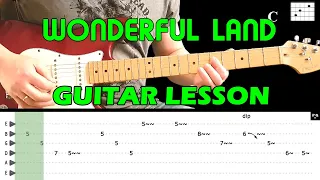WONDERFUL LAND - Guitar lesson (with tabs and chords) - The Shadows