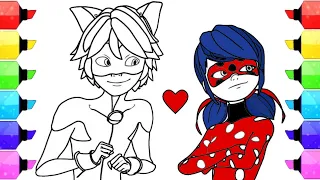 Леди Баг Новая раскраска героев мультфильма | LADYBUG & CAT NOIR