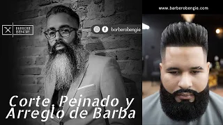 Corte, Peinado, Arreglo de la Barba y Tinte con uso correcto de Productos 🔥🔥 @barberobengie