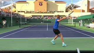 Alexander Zverev | IW Practice (Court Level 4k 60fps)