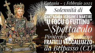 CATANIA -F.lli VACCALLUZZO (Night Show)- Sant'AGATA V.M. 2023 - #4k