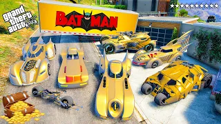 GTA 5 - Stealing GOLD BATMAN Vehicles with Franklin! (Real Life Cars #167)