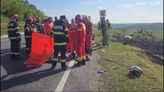 Accident grav pe DN Vaslui-Iași, impact fata