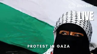 LIVE: Palestinians in Gaza rally against Israel holding march of the flags in Jerusalem