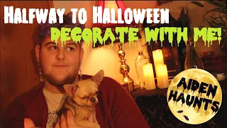 🎃 2022 HALFWAY TO HALLOWEEN - Decorate with me! - Haunted Shelf Display | Aiden Haunts