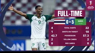 Highlight Saudi Arabia Vs Thailand 5 - 0  Piala Asia U23 2024