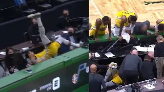 Juan Toscano-Anderson AMAZING save & hard fall! Warriors vs Celtics