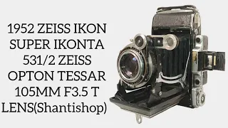 1952 ZEISS IKON SUPER IKONTA 531/2 ZEISS OPTON TESSAR 105MM F3.5 T LENS(SHANTISHOP)