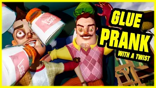 GLUE PRANK WITH A TWIST - Hello Neighbor Mod