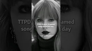 TTPD most streamed songs on its first day | #taylorswift #shorts