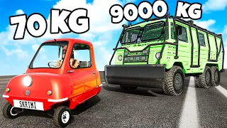 ❄️ SAMOCHÓD 70KG VS OPANCERZONY SAMOCHÓD!? | BeamNG Drive  |