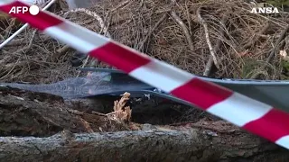 Funivia Stresa-Mottarone, i resti della cabina all'indomani dell'incidente