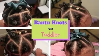 Easy Bantu Knots on Toddler | Natural Hairstyles for Kids