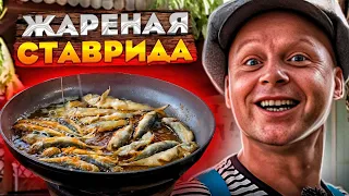 Жареная риба на печке ручной работы. Вкусная ставрида. Липован стройка