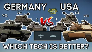 GERMANY vs USA - Which Tech Wins? - WAR THUNDER