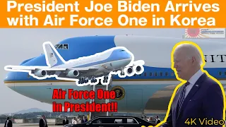 U.S. President Joe Biden Arrives with Air Force One in Korea 2022 【4K official video news】