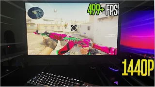 POV: 1440p 180Hz 27" Monitor ASMR Chill 😍 (Satisfying Gameplay Keyboard CSGO 400 FPS Smooth)