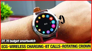 DT70 This 60$ Watch has ECG, Rotating crown, Wireless charging, BT calling & more! DT No. 1