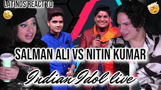 She KISSED HIS FEET!!🥺 Latinos react to INDIAN Idol sing-off - Salman Ali vs Nitin Kumar