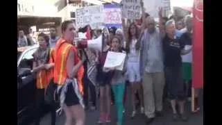 Young Girl Leading Chants at Gaza Solidarity Rally