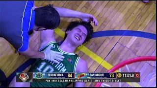 Andreas Cahilig HARD FALL in 4Q of Terrafirma vs San Miguel game | PBA SEASON 48 PHILIPPINE CUP