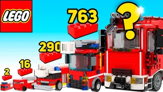 LEGO Fire Trucks in Different Scales - Comparison