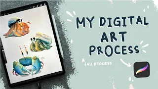 How I Use Procreate to Draw | Full Digital Illustration Process