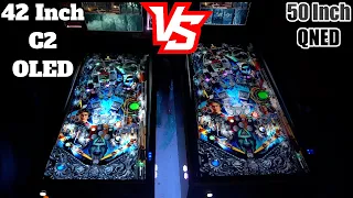 42 Inch C2 OLED vs 50 Inch QNED - Virtual Pinball Screen Comparison