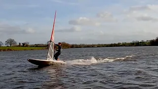 Big crash with my Bic Techno 293, Strong wind 30kts