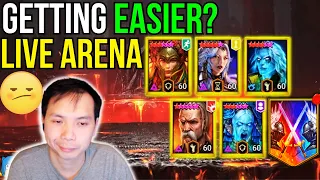 LIVE ARENA F2P SILVER 3 CLIMB IS IT SUPPOSE TO BE EASIER NOW? | RAID: SHADOW LEGENDS
