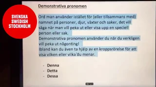 Denna Detta Dessa på svenska (demonstrativa pronomen) - att lära sig svenska