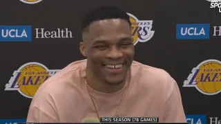 Russell Westbrook reacts to the Lakers getting eliminated from the playoffs !