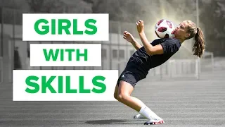 CRAZY WOMEN FOOTBALL SKILLS | advice and skills from pro players