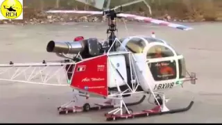 B Vario Lama SA315B turbine rc helicopter Jojo flying