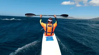 DOWNWIND SURFSKI PADDLING TARIFA (Full length unedited)