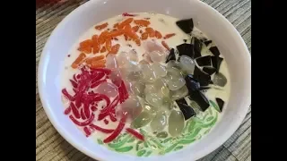 How To Make Cendol Lod Chong Coconut Dessert/Qhia ua nab vam lod song noj 4/11/19