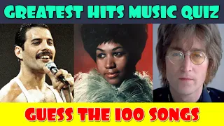 Guess the Song | Greatest Hits Music Quiz | 100 Songs