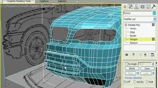 Заканчиваем основные элементы бампера BMW в 3Ds Max 2010 (12/26)