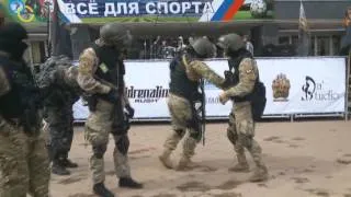 Dancing russian troops