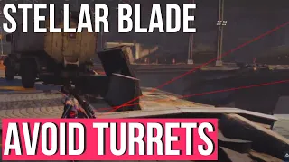 Stellar Blade - How to avoid turrets in Raphael Space Center?