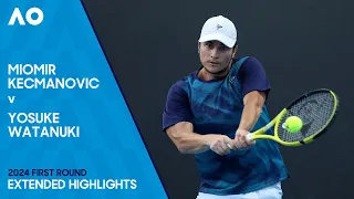 Miomir Kecmanovic v Yosuke Watanuki Extended Highlights | Australian Open 2024 First Round